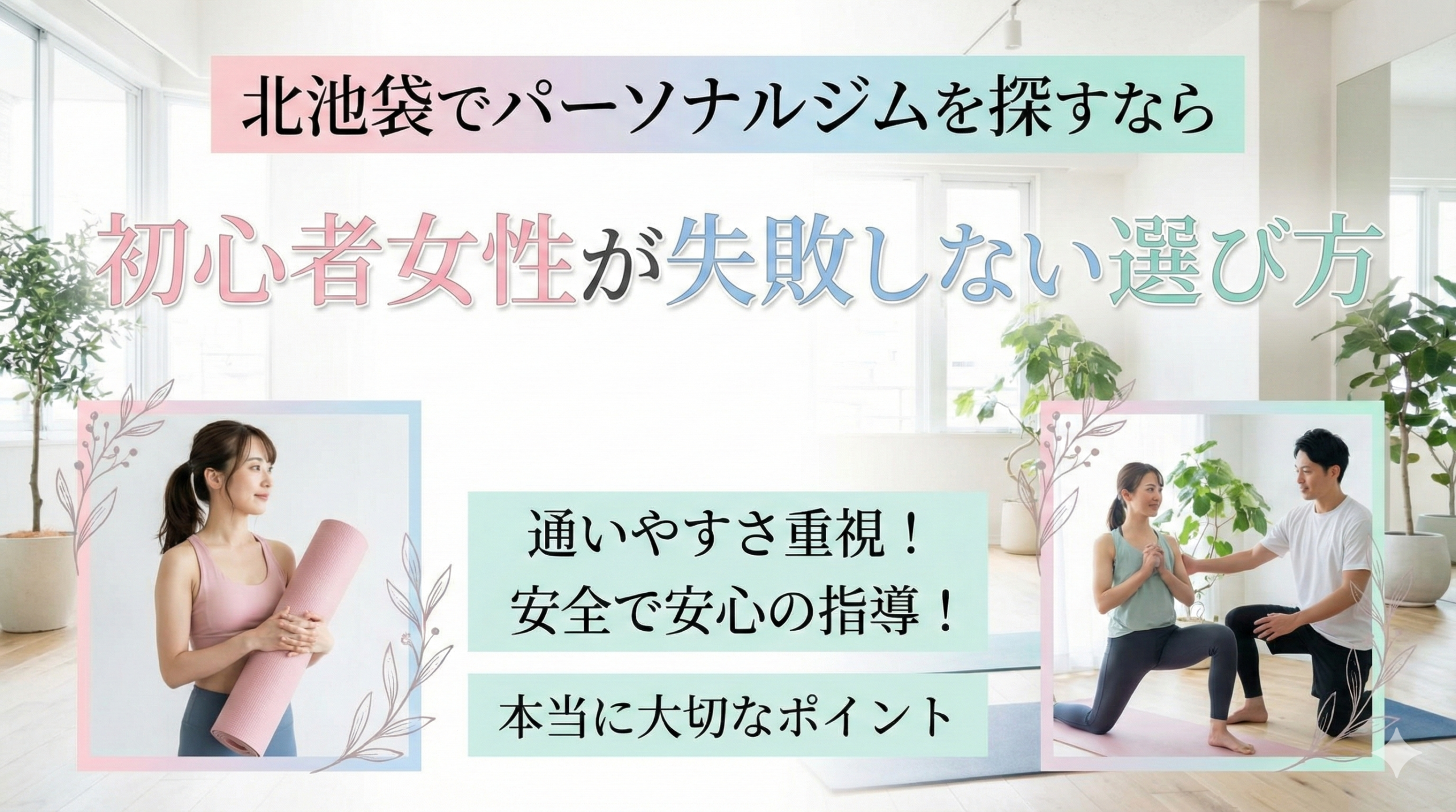 北池袋でパーソナルジムを選ぶ女性のイメージ